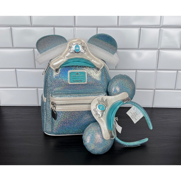 Loungefly Handbags - Loungefly Disney Cruise Line 25th Anniversary Shimmering Seas Backpack & Ears